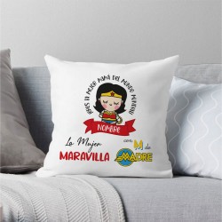 Cojín la mejor mamá del mundo. La mujer maravilla 2