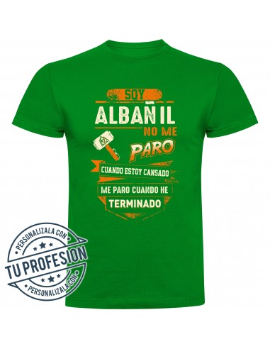 Camiseta soy albañil, no me paro cuando estoy cansado, me paro cuando he terminado