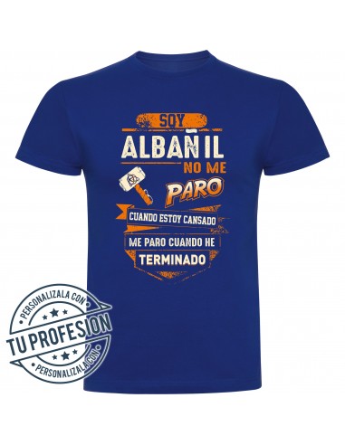 Camiseta soy albañil, no me paro cuando estoy cansado, me paro cuando he terminado