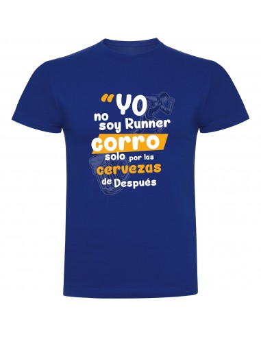 Camiseta yo no soy runner, corro solo corro por cervezas de después