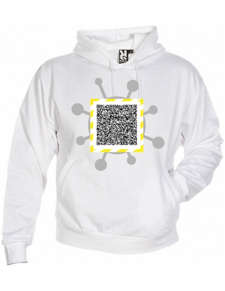 Sudadera capucha pasaporte COVID código QR
