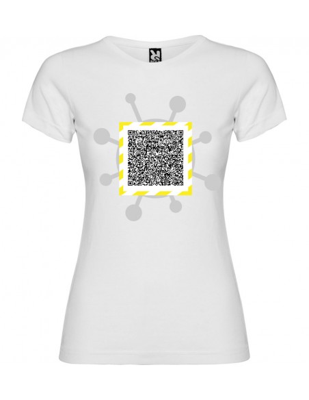 Camiseta mujer pasaporte COVID código QR