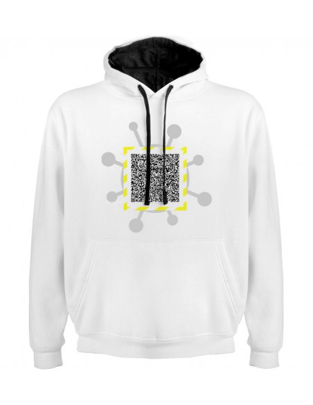 Sudadera capucha pasaporte COVID código QR